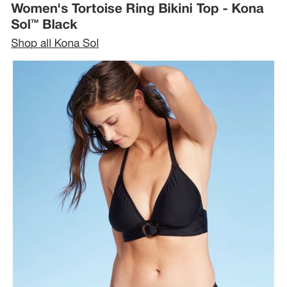 Women’s Size M Black Bikini Top - brand new